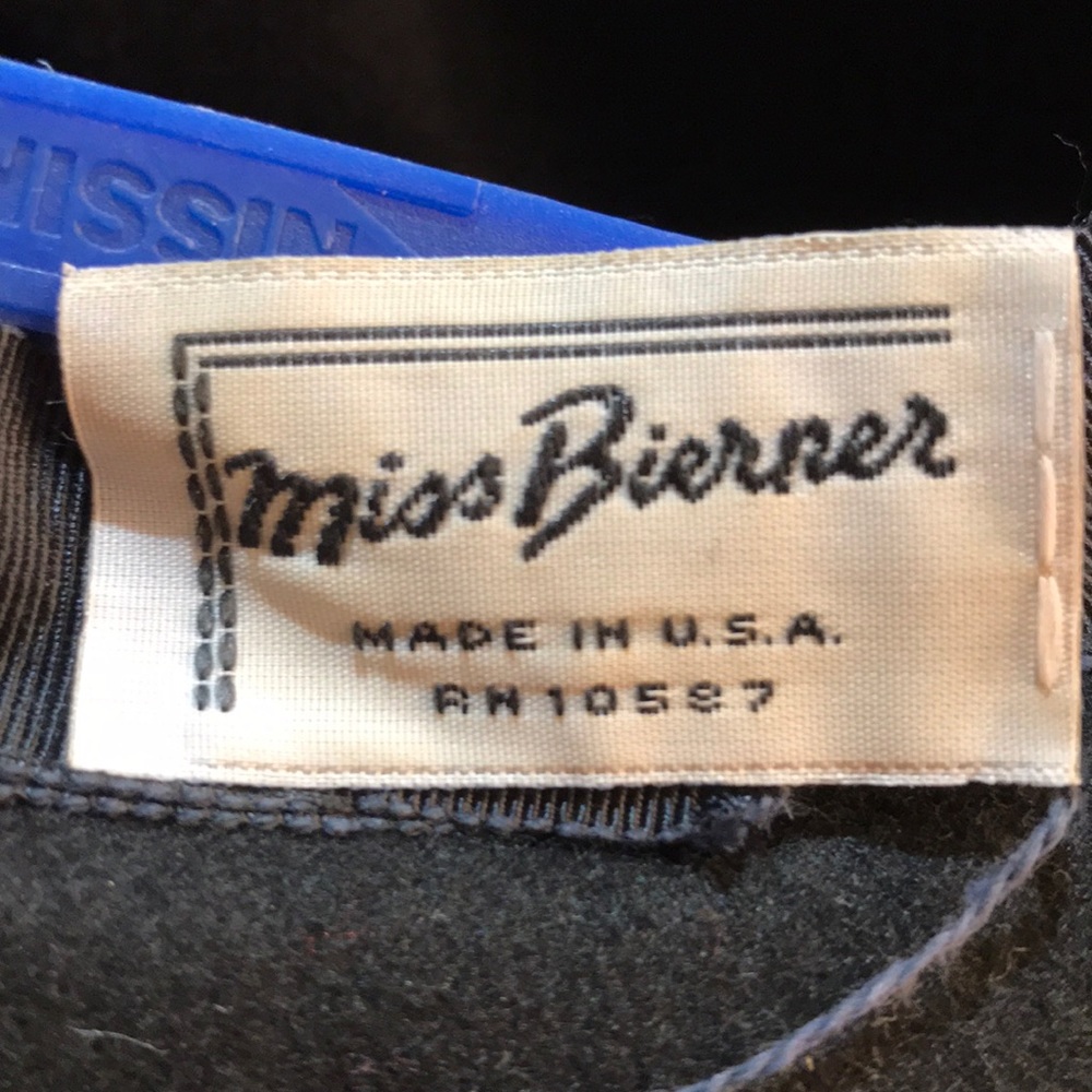 Vintage Miss Bierner Black Fedora 100% Wool Hat - Picture 5 of 6